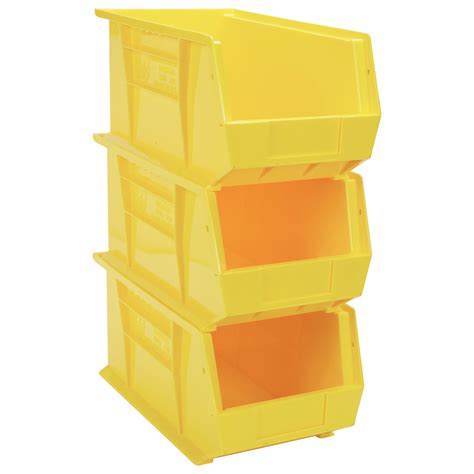 yellow storage bins